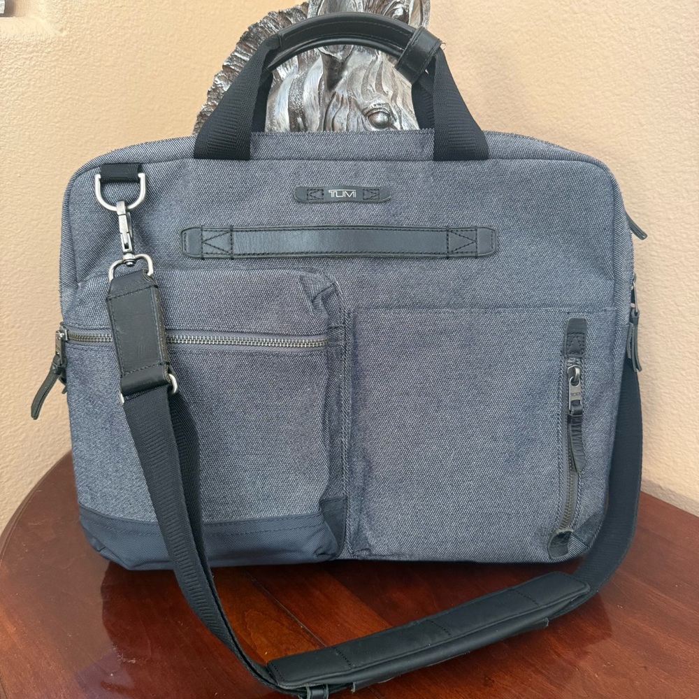 Tumi Charcoal and Black Travel Bag